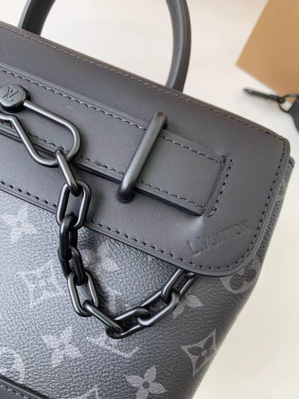 M46953 Black Flower tote messenger bag - Image 15