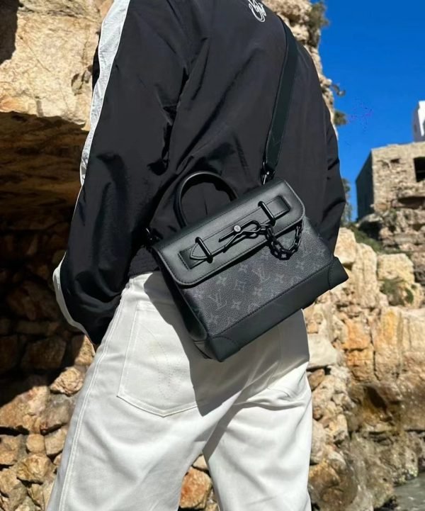 M46953 Black Flower tote messenger bag - Image 20
