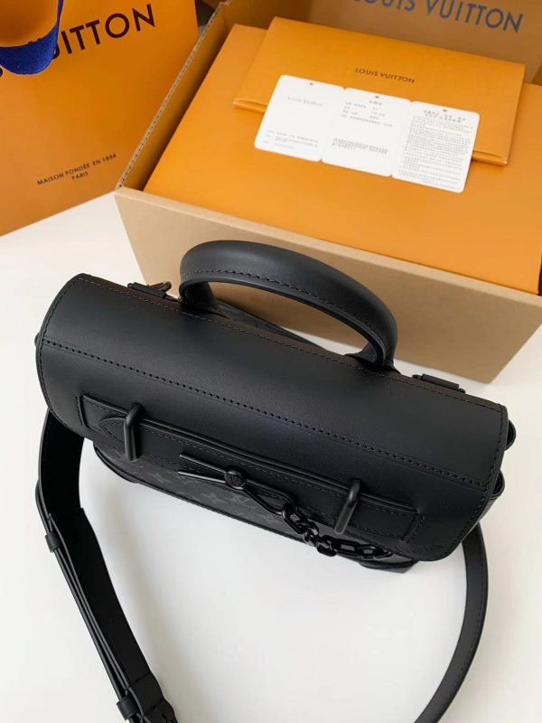 M46953 Black Flower tote messenger bag - Image 13