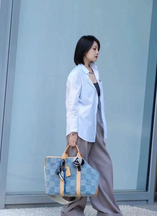 N40702 new WEEKEND TOTE tannin denim bag chip edition - Image 20